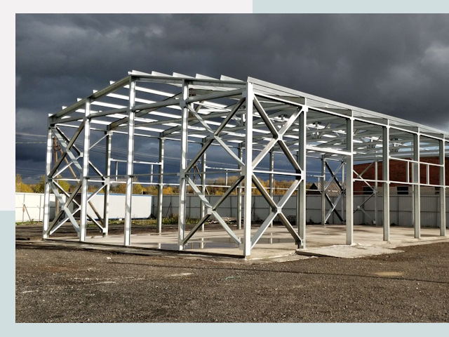 Двускатные ангары в Усть-Джегута от 607 руб. за квадрат