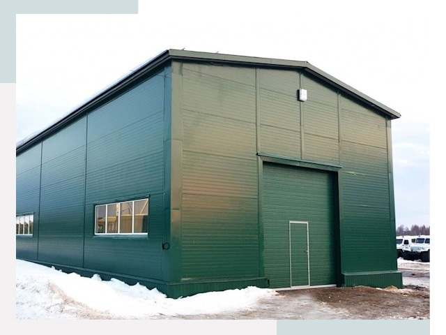 Двускатные ангары в Усть-Джегуте