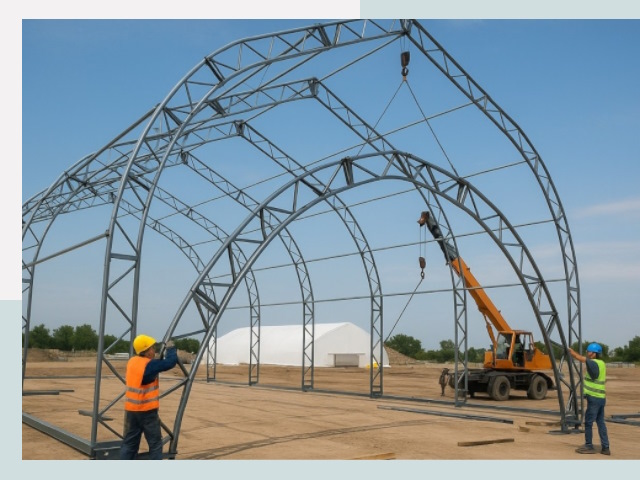 Монтаж ангаров в Усть-Джегуте от 607 руб. - Надежно и быстро